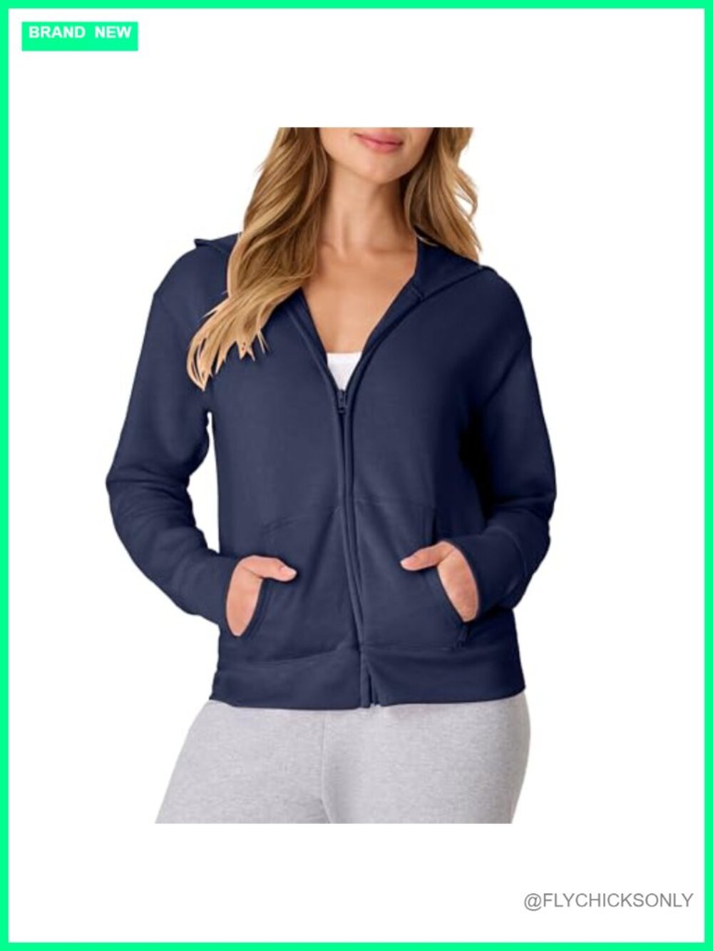 Hanes EcoSmart Fleece Full-Zip Hoodie Midweight Women's Sweatshirt